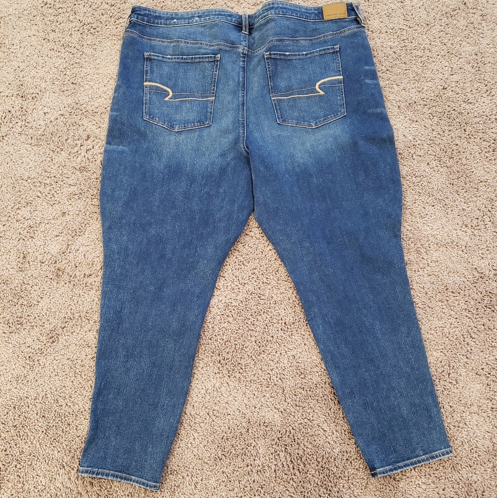 AMERICAN EAGLE womens high rise  360 next level stretch jeans plus size 24